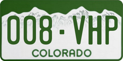 CO license plate 008VHP