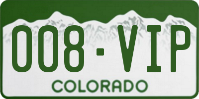 CO license plate 008VIP