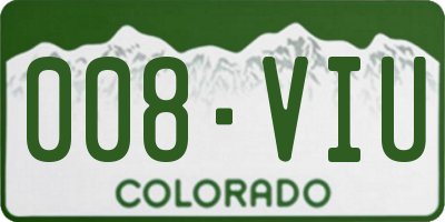 CO license plate 008VIU