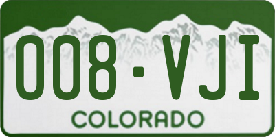 CO license plate 008VJI