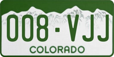 CO license plate 008VJJ