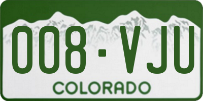 CO license plate 008VJU