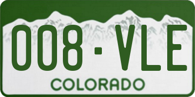 CO license plate 008VLE