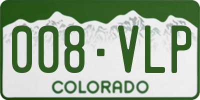 CO license plate 008VLP