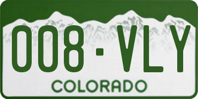 CO license plate 008VLY