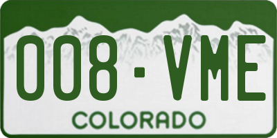 CO license plate 008VME