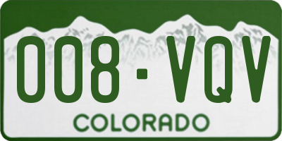 CO license plate 008VQV