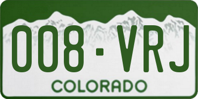 CO license plate 008VRJ