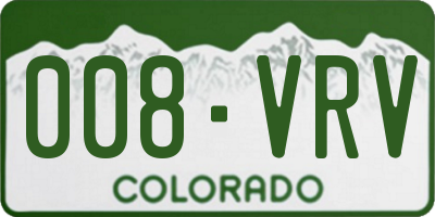 CO license plate 008VRV