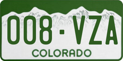 CO license plate 008VZA
