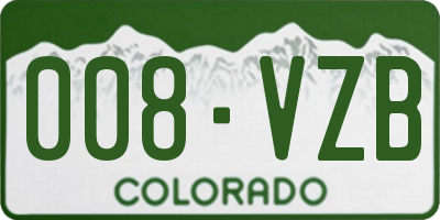 CO license plate 008VZB