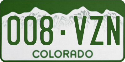 CO license plate 008VZN