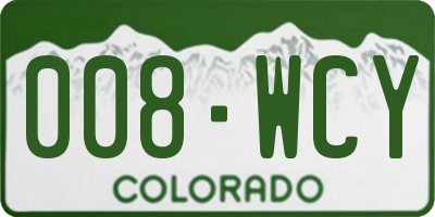 CO license plate 008WCY