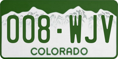 CO license plate 008WJV