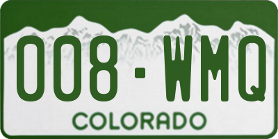 CO license plate 008WMQ