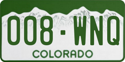 CO license plate 008WNQ