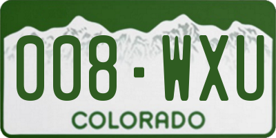 CO license plate 008WXU