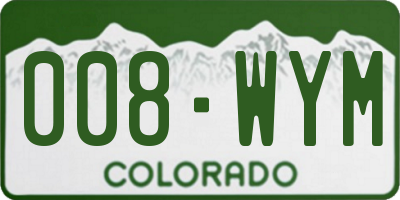 CO license plate 008WYM