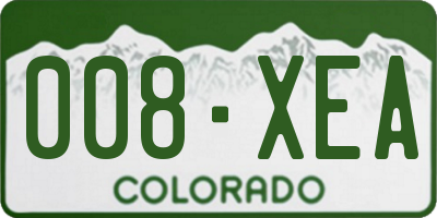CO license plate 008XEA