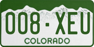 CO license plate 008XEU