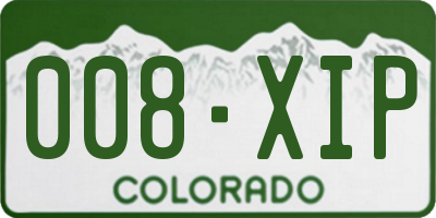 CO license plate 008XIP