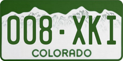 CO license plate 008XKI