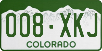 CO license plate 008XKJ