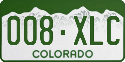 CO license plate 008XLC