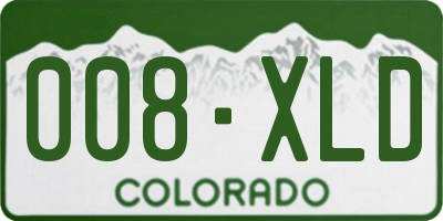 CO license plate 008XLD