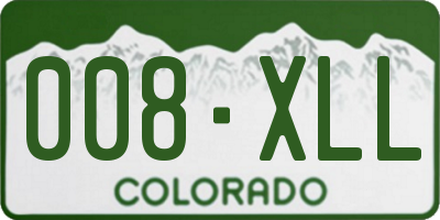 CO license plate 008XLL