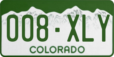 CO license plate 008XLY
