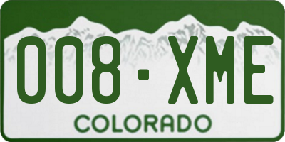 CO license plate 008XME