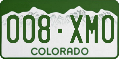CO license plate 008XMO