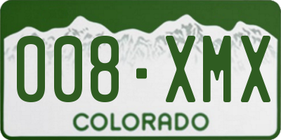 CO license plate 008XMX