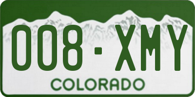 CO license plate 008XMY
