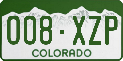 CO license plate 008XZP
