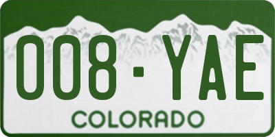 CO license plate 008YAE