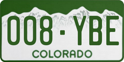 CO license plate 008YBE