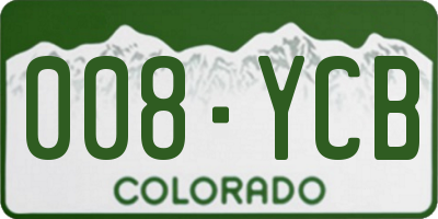 CO license plate 008YCB
