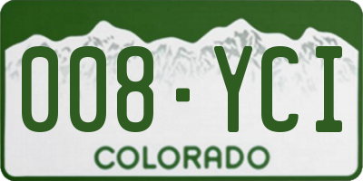 CO license plate 008YCI