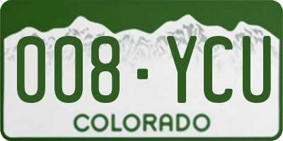 CO license plate 008YCU