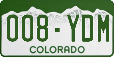 CO license plate 008YDM