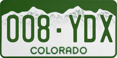 CO license plate 008YDX