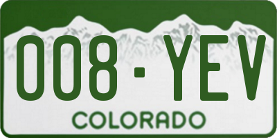 CO license plate 008YEV