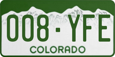 CO license plate 008YFE