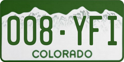 CO license plate 008YFI