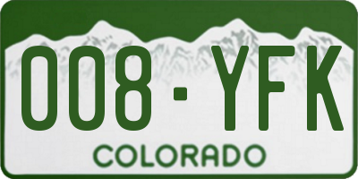 CO license plate 008YFK