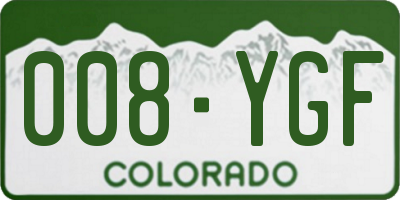 CO license plate 008YGF