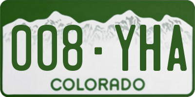 CO license plate 008YHA