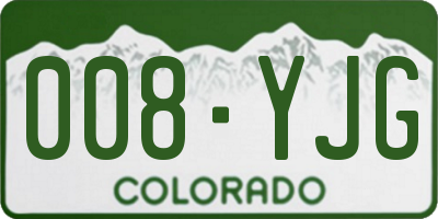 CO license plate 008YJG